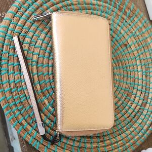 Gold Zip-Around Women’s Wallet